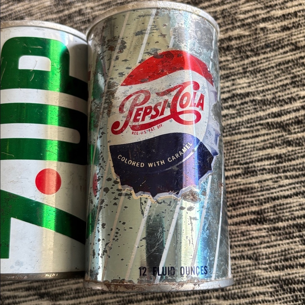Vintage Soda Can Flat Top Steel 12oz Rusted Patina - Picture 4 of 10